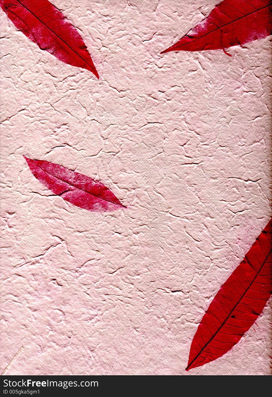 Natural Paper With Leaves, (hight Resolution)