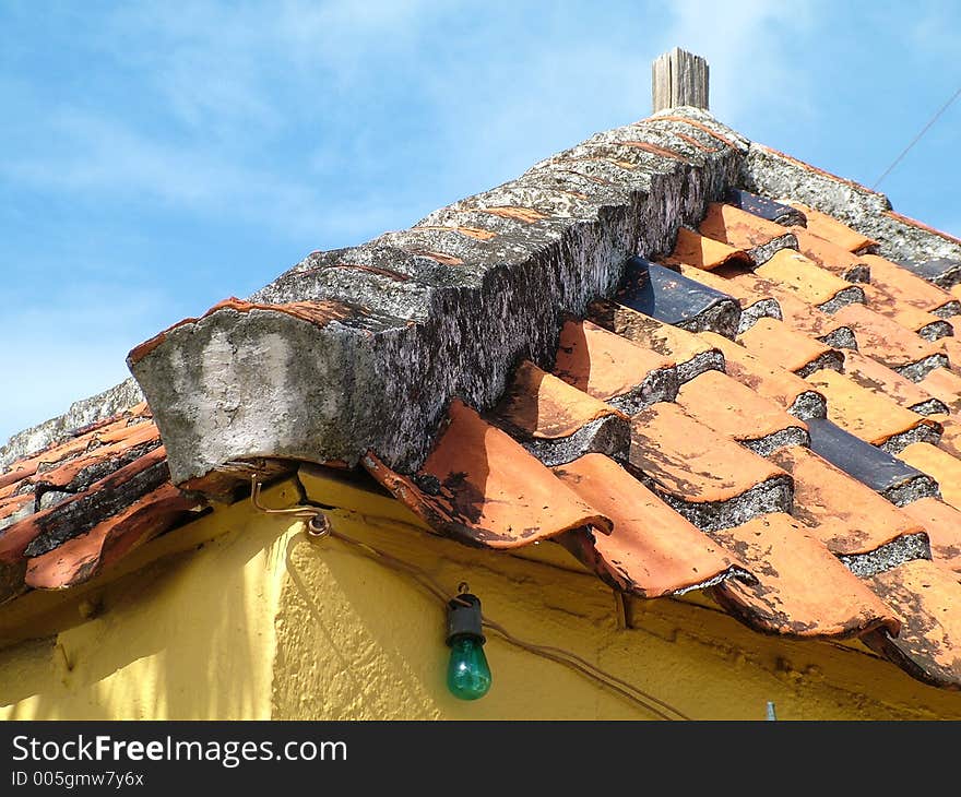 Roof top clay shingles