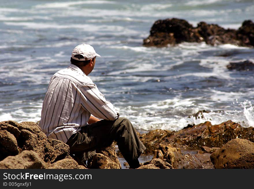 Man on Rocks