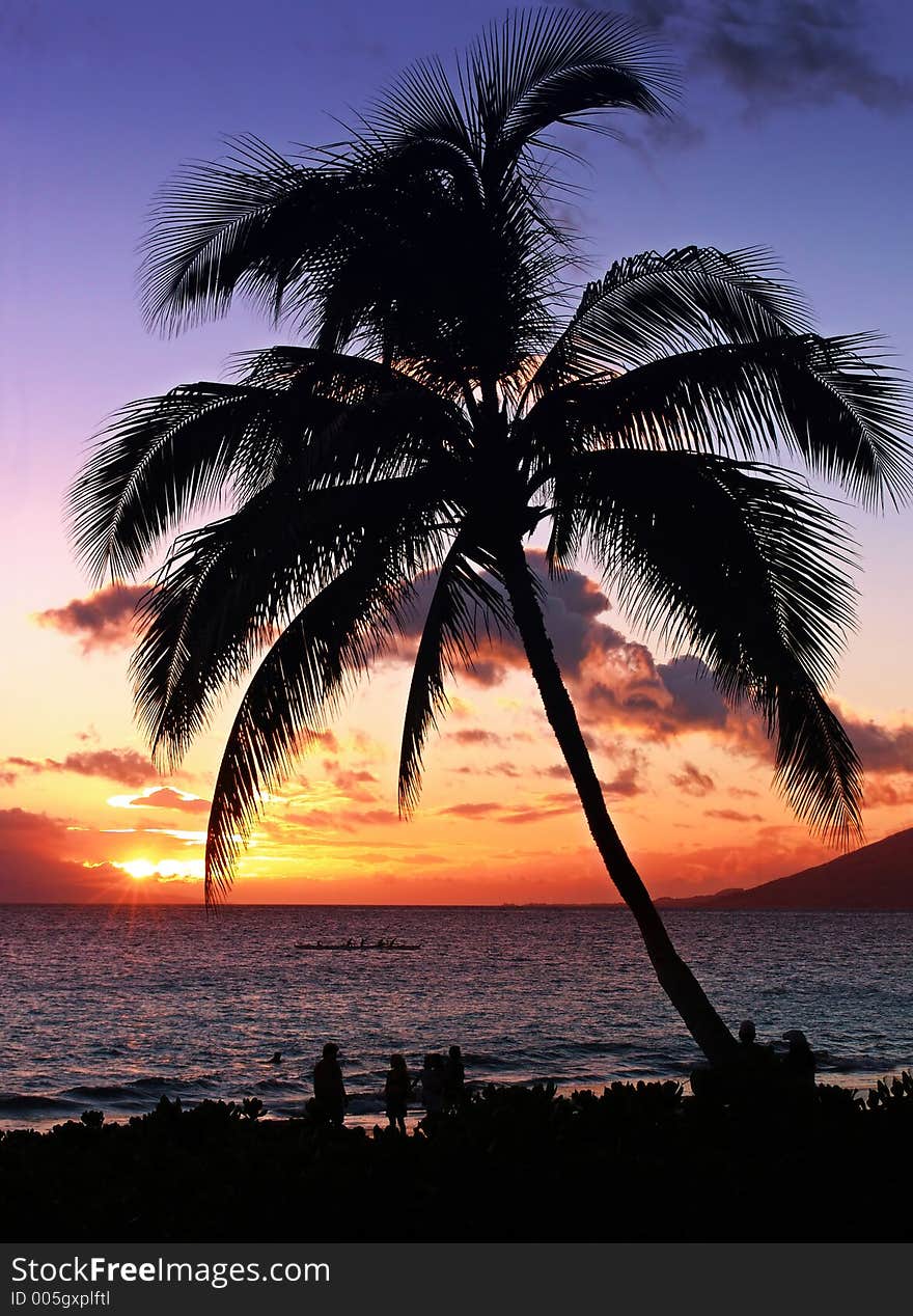 Tropical Sunset at sea