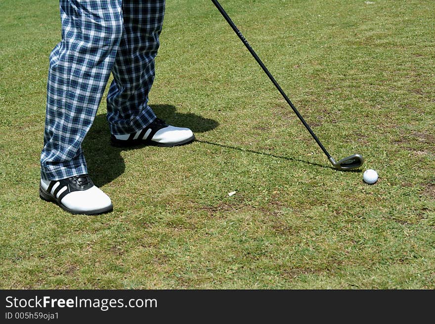 Golfer putting