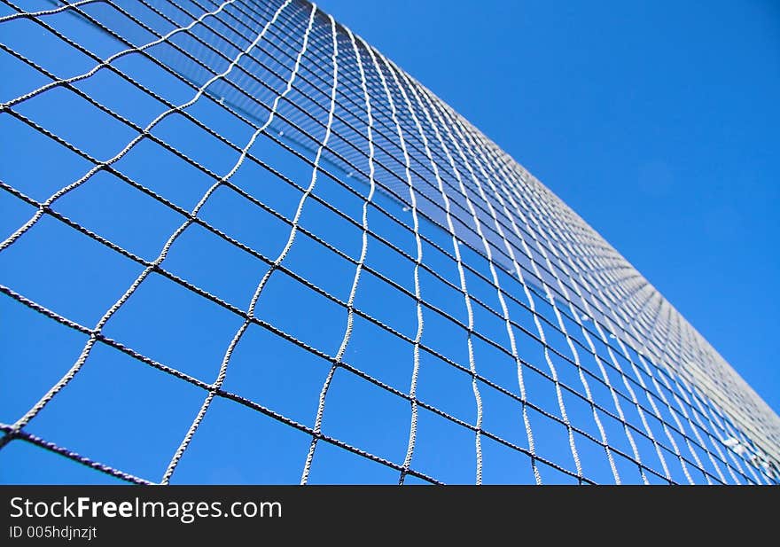 Netting On Blue.