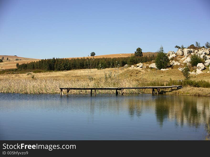 View of a trout lake. View of a trout lake