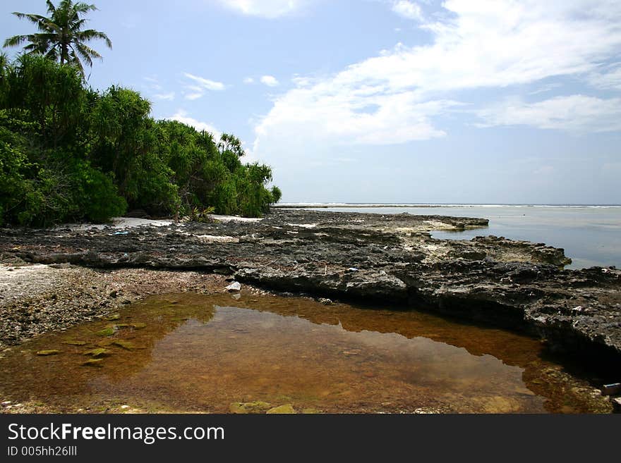 Beach-rock in tropical