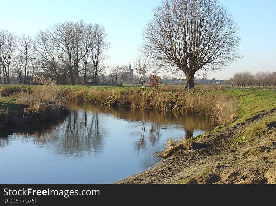 Nature area, named The Moerkuilen, at the village Sint Oedenrode, in Holland. Nature area, named The Moerkuilen, at the village Sint Oedenrode, in Holland.