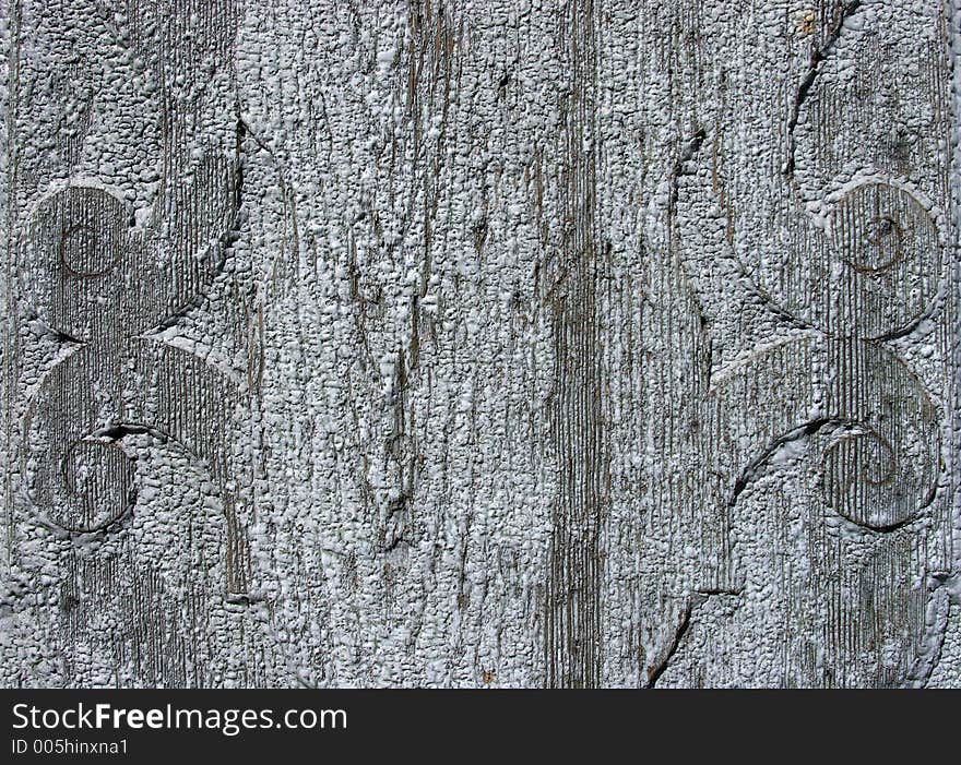 Wood surface with an ornament