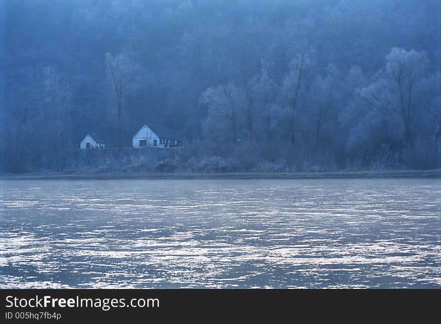 Foggy river