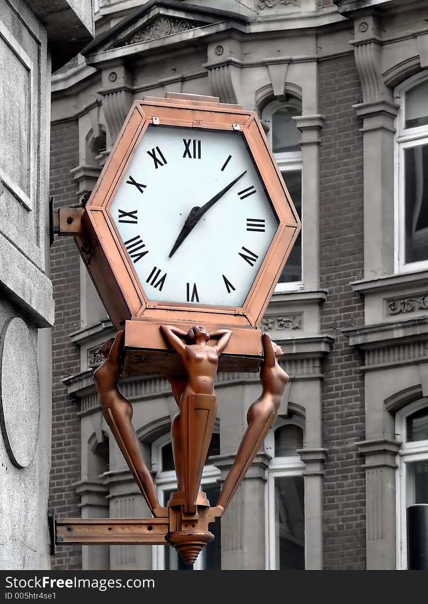 Bronze Public Clock