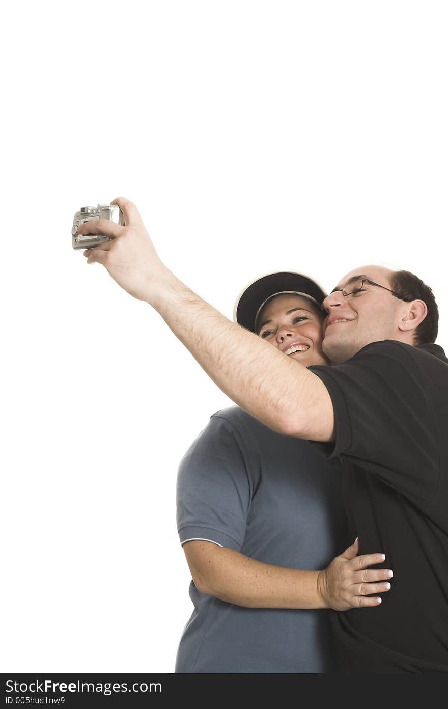 Happy  couple taking pictures