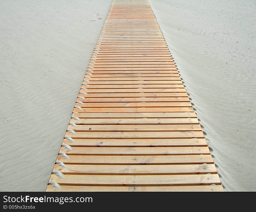 Footbridge in the sand