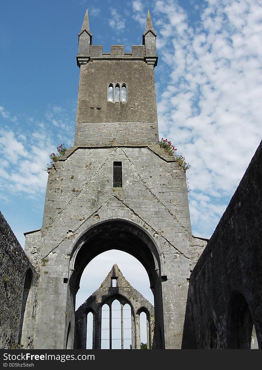 Historic cathedral ruins located in ennis county clare ,ireland