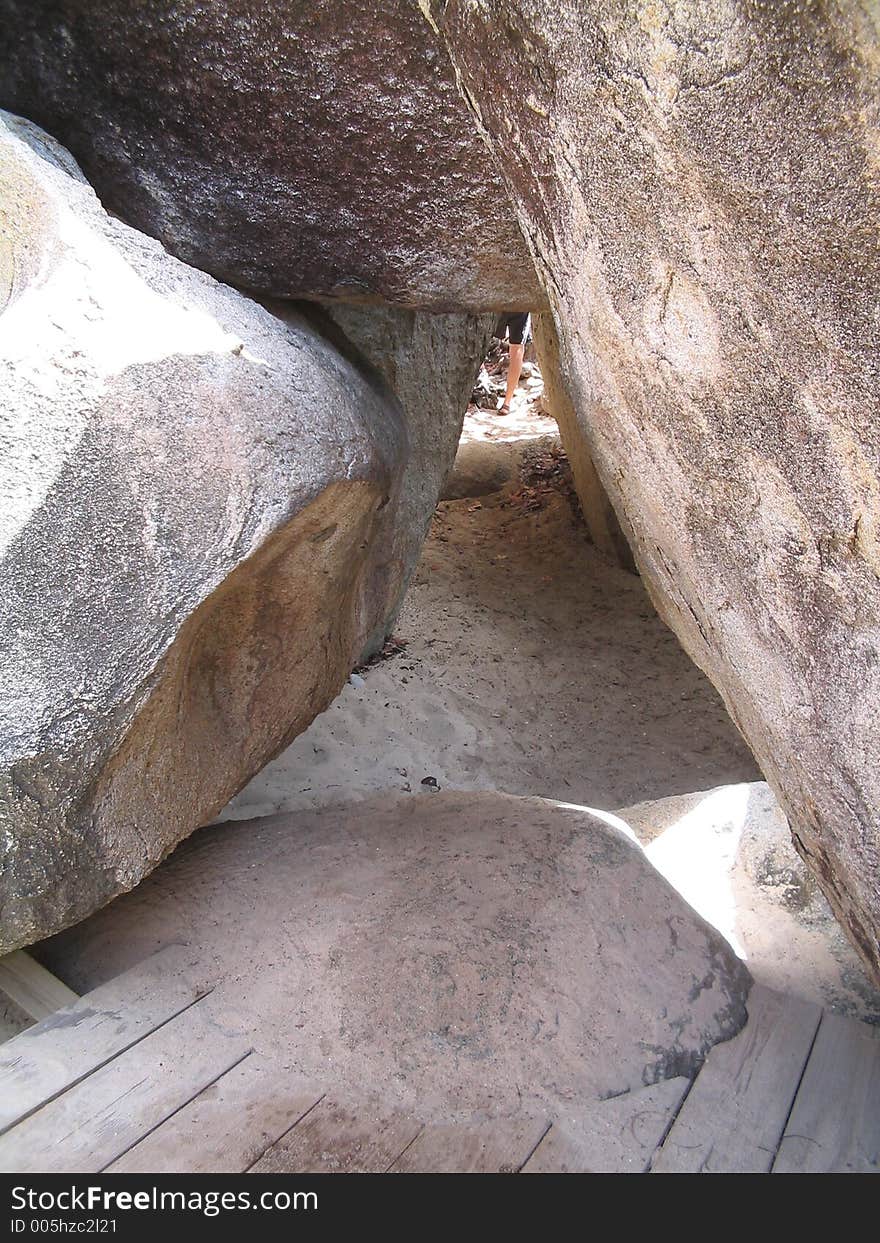 The gigantic granite boulders at The Baths at Virgin Gorda, British Virgin Islands create what seem like caves with light piercing through in various places. In various places it is necessary to practically crawl to get through the labyrinthine path.

If you can, please leave a comment about what you are going to use this image for. It'll help me for future uploads. The gigantic granite boulders at The Baths at Virgin Gorda, British Virgin Islands create what seem like caves with light piercing through in various places. In various places it is necessary to practically crawl to get through the labyrinthine path.

If you can, please leave a comment about what you are going to use this image for. It'll help me for future uploads.