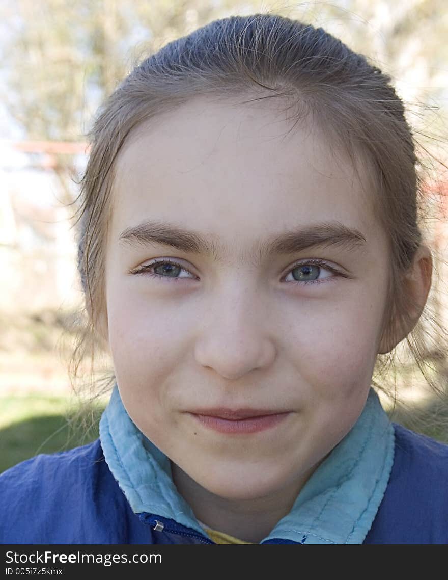 Portrait of a nice smiling girl. Portrait of a nice smiling girl