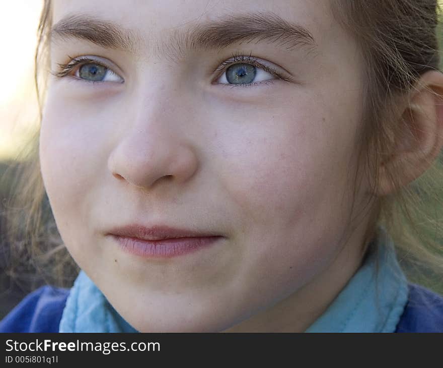 Portrait of a nice smiling girl. Portrait of a nice smiling girl