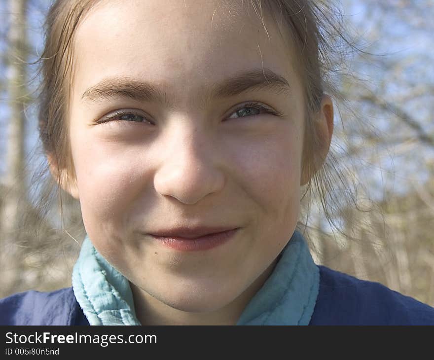 Portrait of a nice smiling girl. Portrait of a nice smiling girl