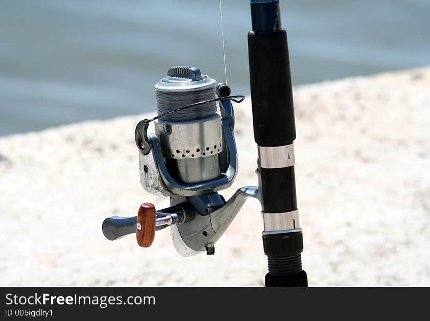 Fishing rod close-up