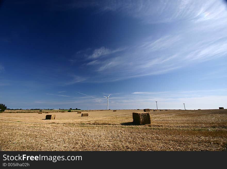 Wind mill in denmark a sunny summer day (danish east coast)