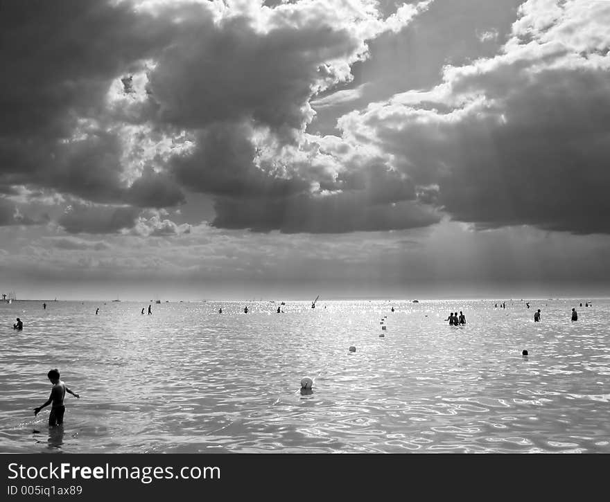 Stormy sky over the med