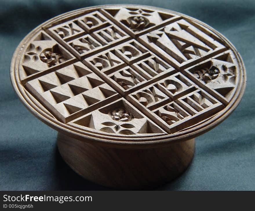 Wooden stamp for ritual bread prosfora. Wooden stamp for ritual bread prosfora.