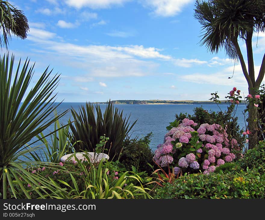 Calder island seen from the tenby promenade. Calder island seen from the tenby promenade