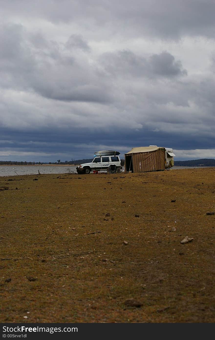 Camping on a Lake