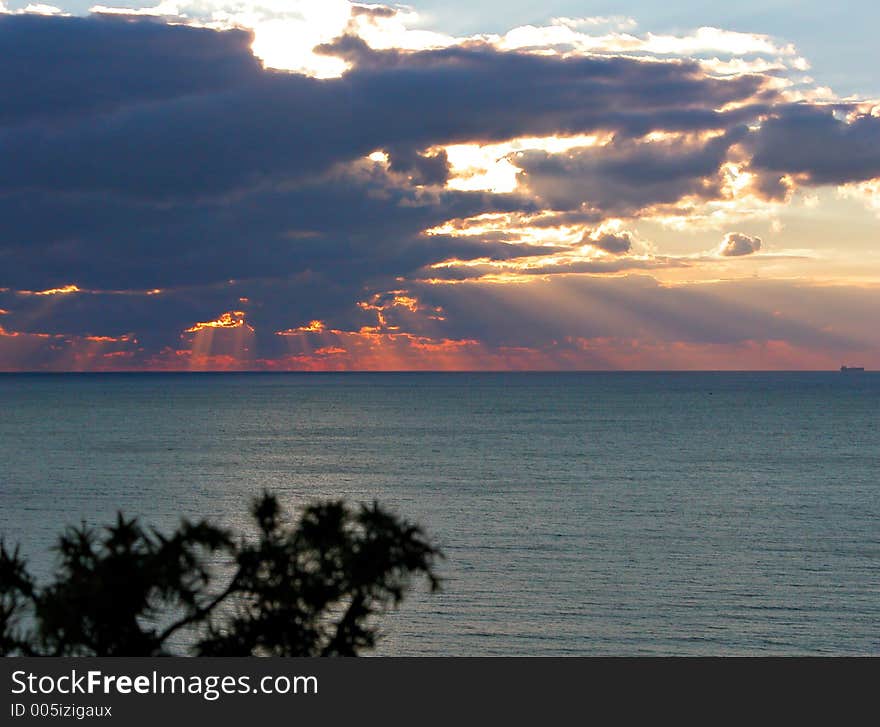 Sunset On The Sea