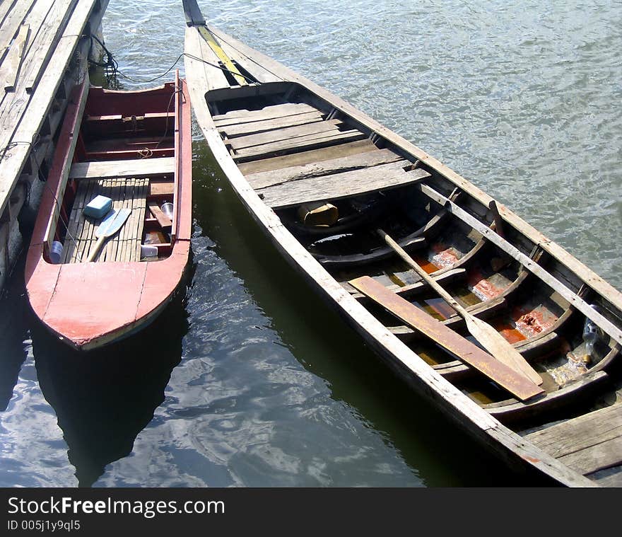 Malaysian fishing boats in southern Thailand on Phang Nga Bay