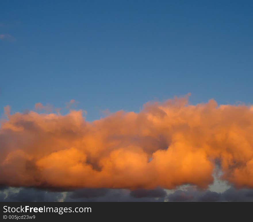 Cloud pattern just before sunset. Cloud pattern just before sunset