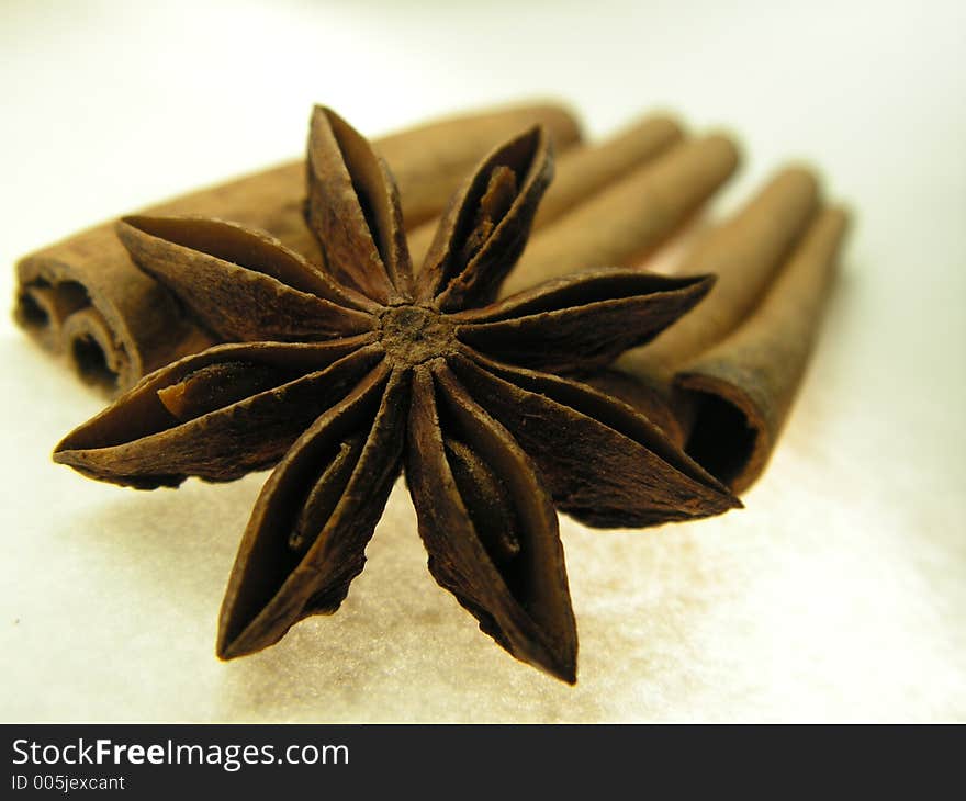 Cinnamon and star anise spice