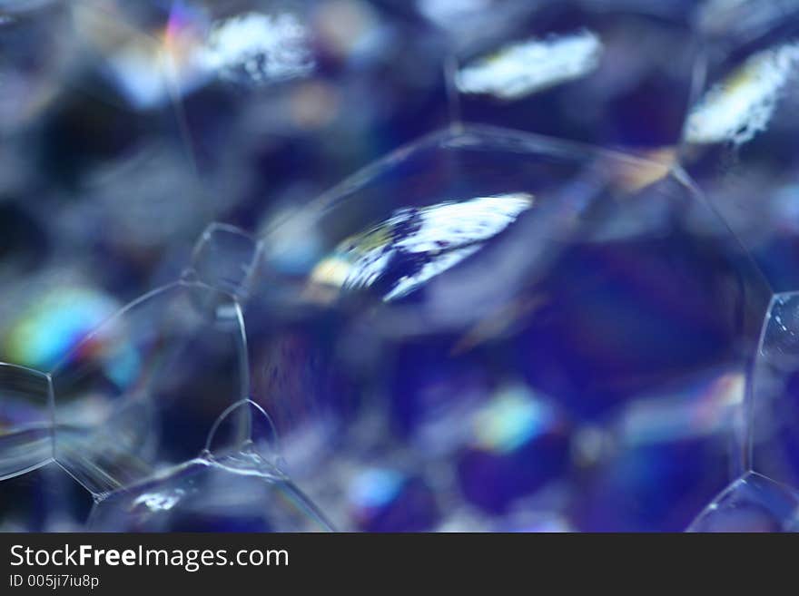 Macro of blue reflective bubbles. Macro of blue reflective bubbles.