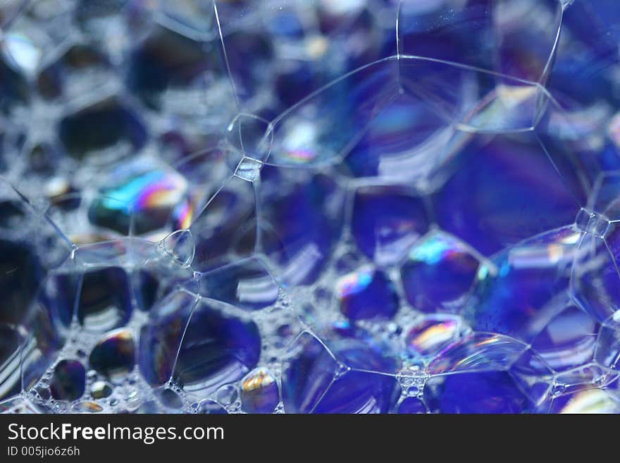 Macro Of Blue Bubbles,