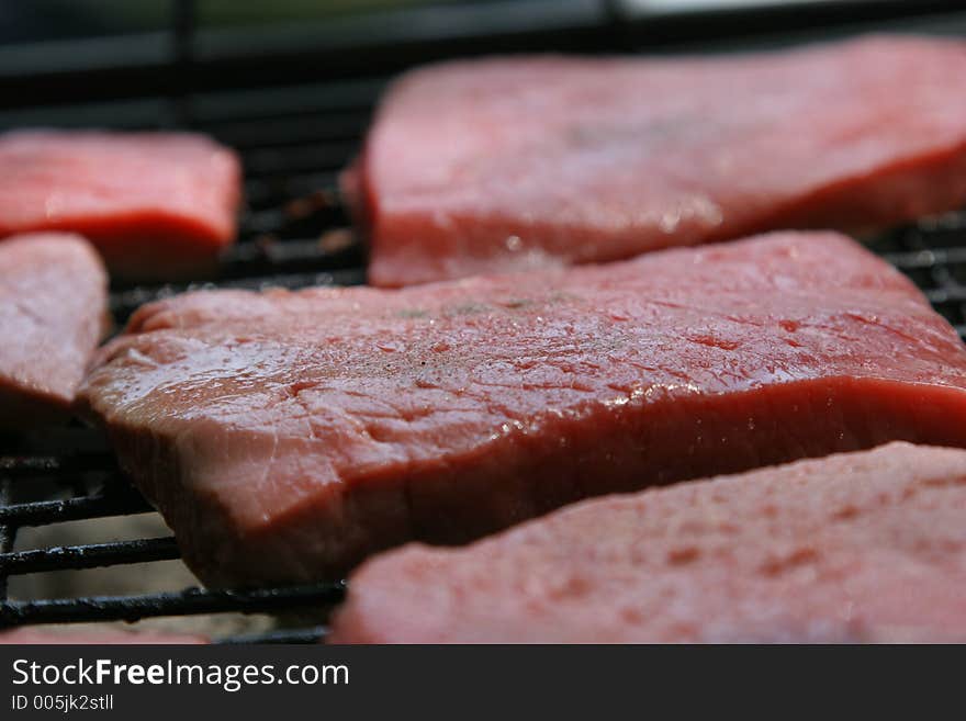 Beef on a hot grill. Canon 20D