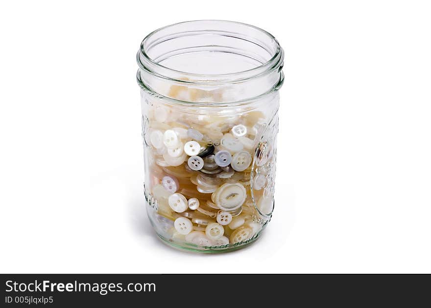 Mason Jar Full of Buttons