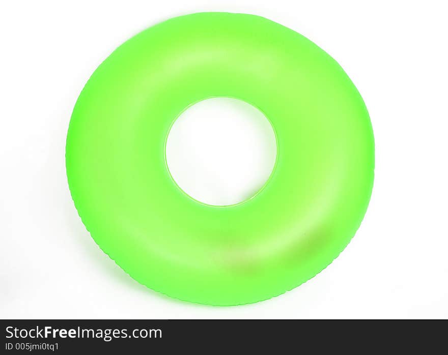 Inflatable Round Pool Tube. Isolated on White