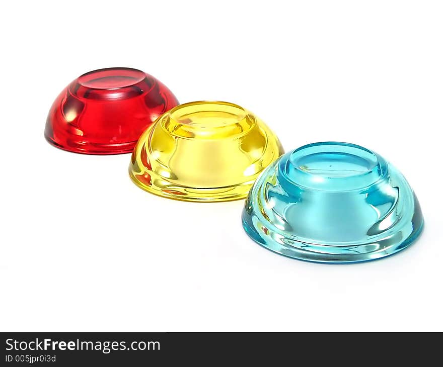 Glass candle holders. Glass candle holders