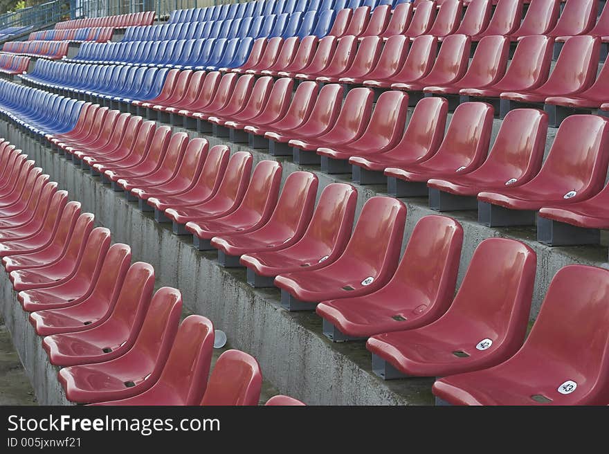 Empty stadium seats