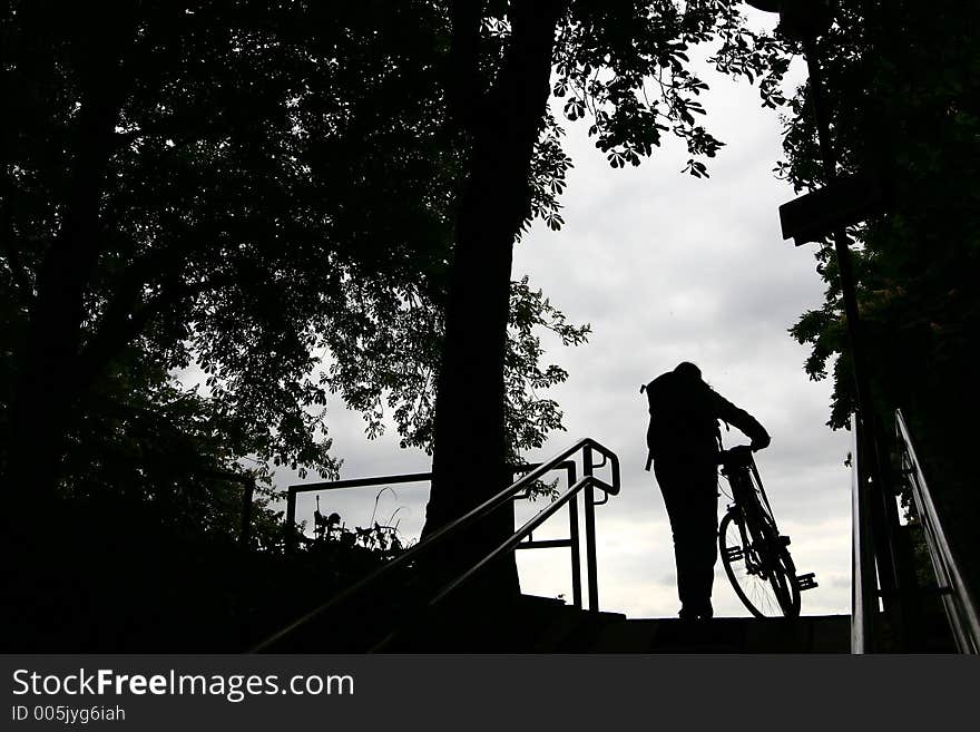 Man with bike