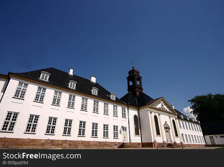 Castel of fredensborg in denmark a sunny summer day. Castel of fredensborg in denmark a sunny summer day