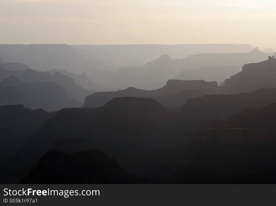 Grand Canyon captured at sunset from South Rim. Canon 20D. Grand Canyon captured at sunset from South Rim. Canon 20D