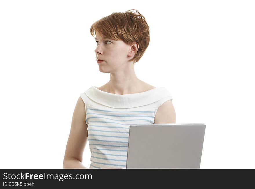 Woman and laptop