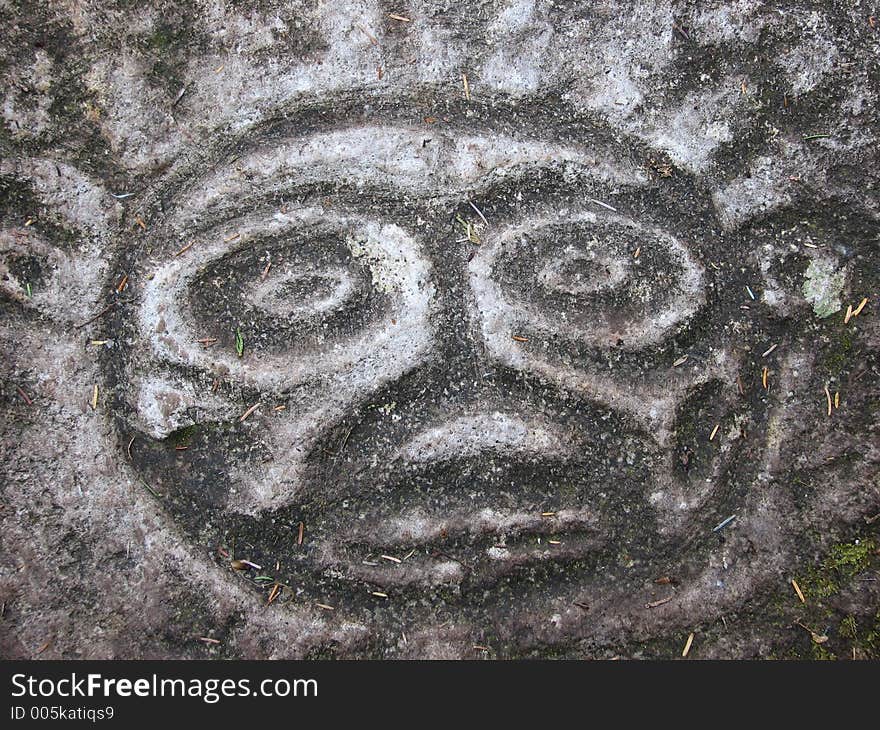 Petroglyhps in bella coola