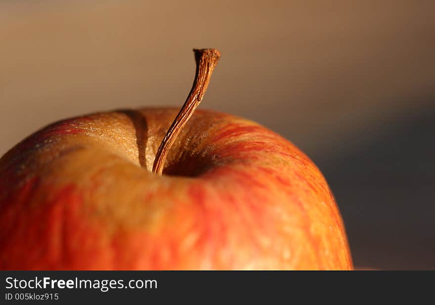 Close up picture of an apple--macro