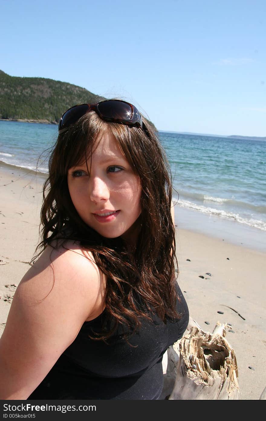 Young Woman on Beach 3