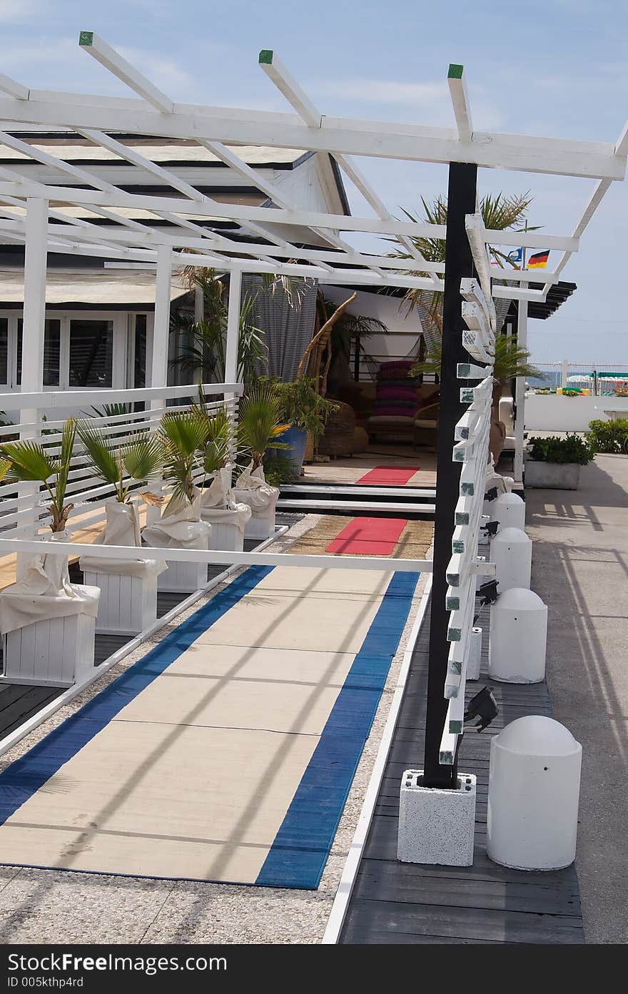 Lounge bar in the beach