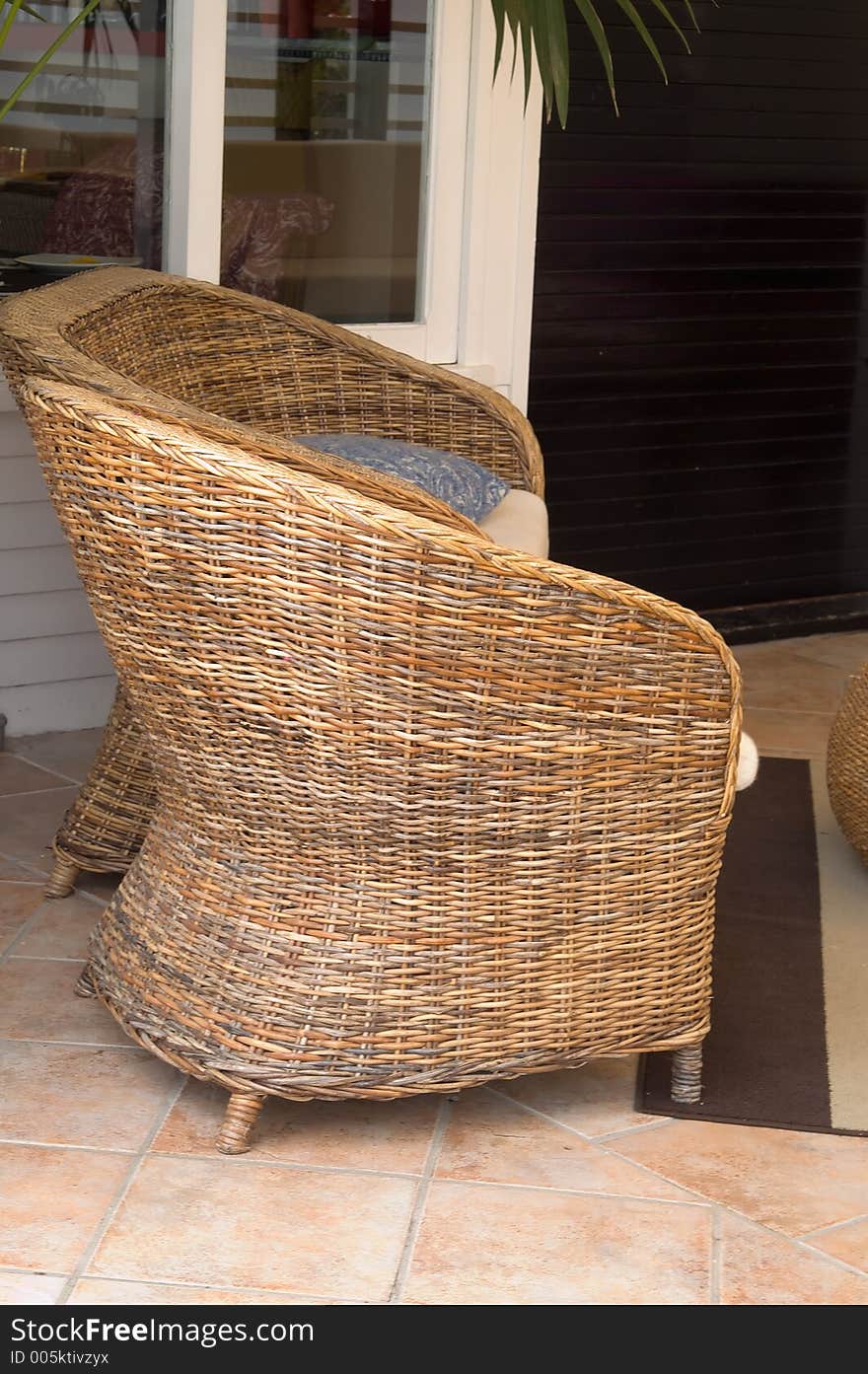 Close up of a chair made of wood. Close up of a chair made of wood