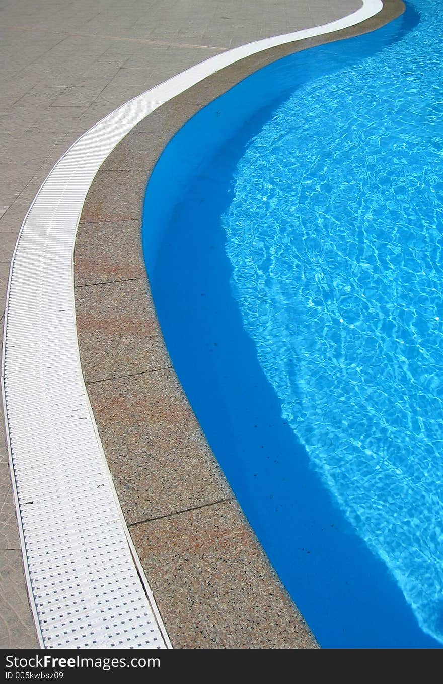 Abstract wavy lines at the pool side. Abstract wavy lines at the pool side