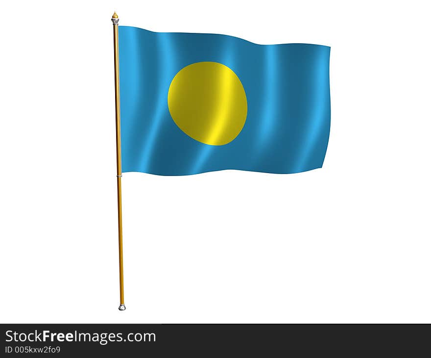 Palau silk flag