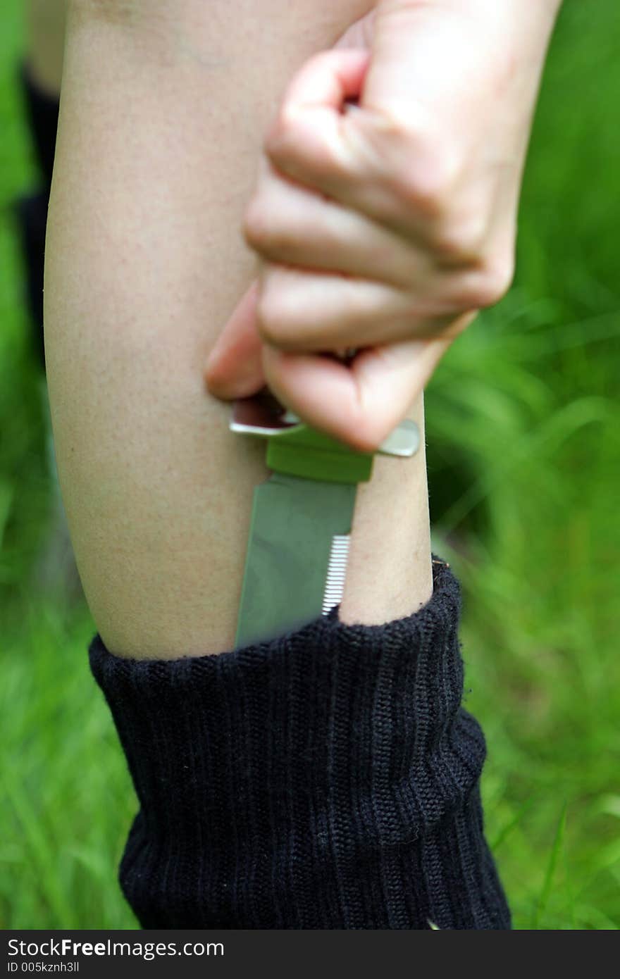 Close-Up of combat knife