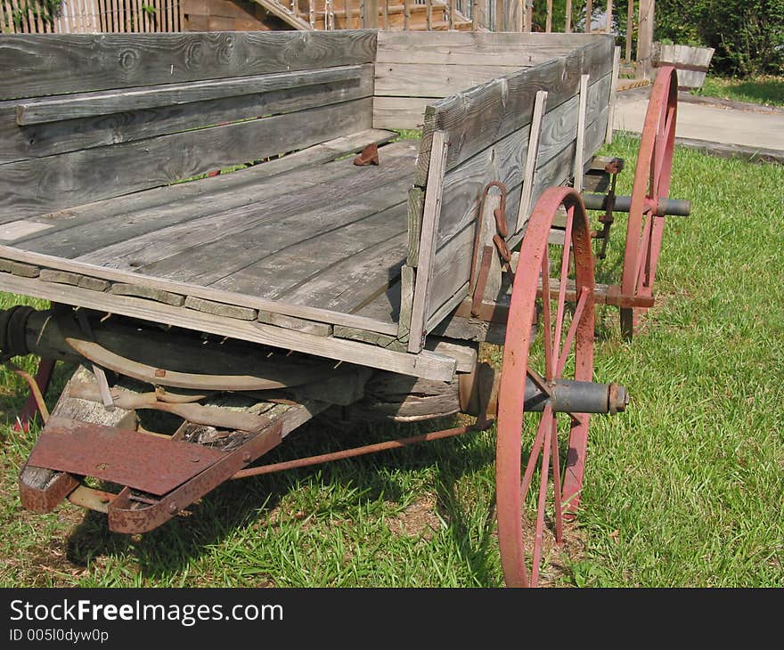 Antique wooden wagon