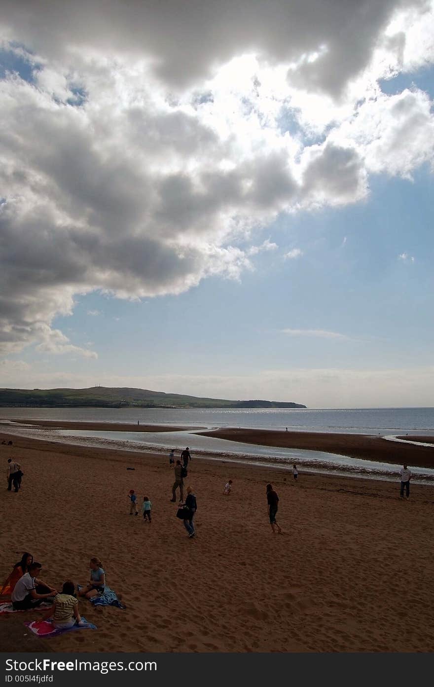 Ayr beach moody sky